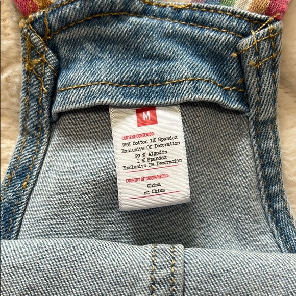 Queen Pride Denim Overalls Rainbow Straps - Medium - Picture 7 of 7